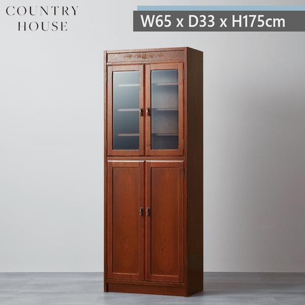 カントリーハウス 2ドア キャビネット オーク材 天然木使用 国産家具