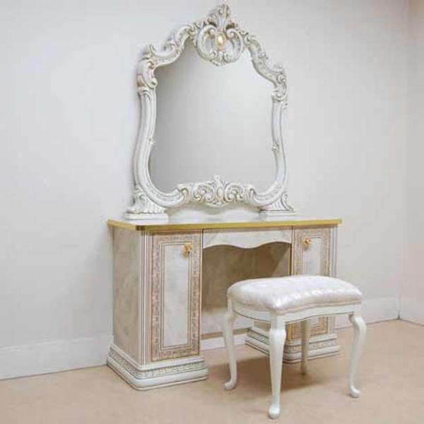 イタリア ドレッサーセット レオナルド 3点セット 鏡台 キャメル