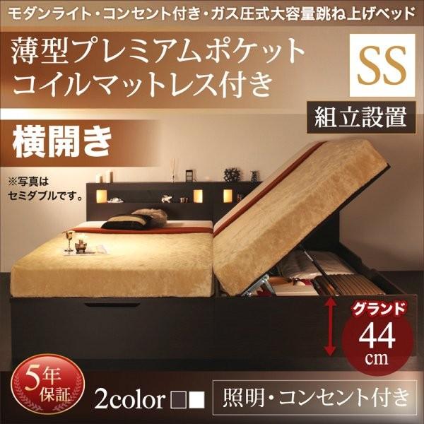 組立設置付)ガス圧式大容量跳ね上げベッド セミシングルベッド 組立設置付)ガス圧式大容量跳ね上げベッド セミシングルベッド