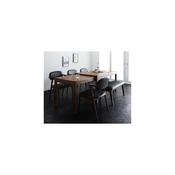 おしゃれ ダイニングテーブルセット 6人掛け モダン 黒 スライド テーブル ホワイト 6人掛け 伸縮 白 6点セット ブラック 黒 Dsth モダンおしゃれ家具 北欧リビング