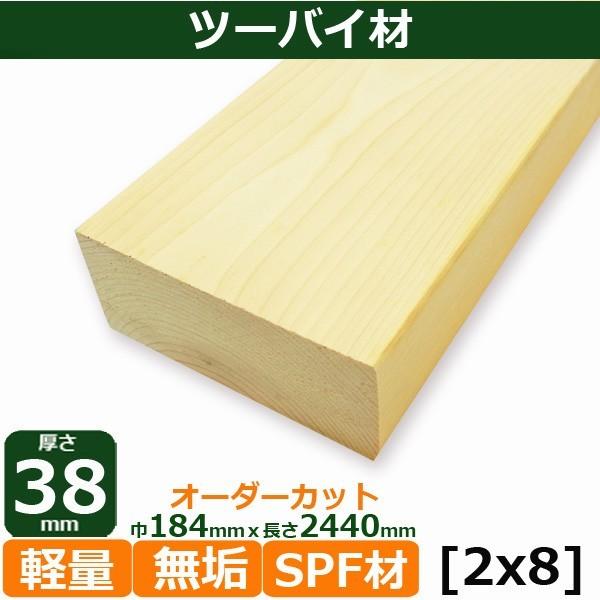 建築材 ツーバイ材 2ｘ8 約38ｘ184ｘ2440mm 7 21kg Diy 2x材 ツーバイエイト Spf材 a1s 木材 Diy 北零wood 通販 Yahoo ショッピング