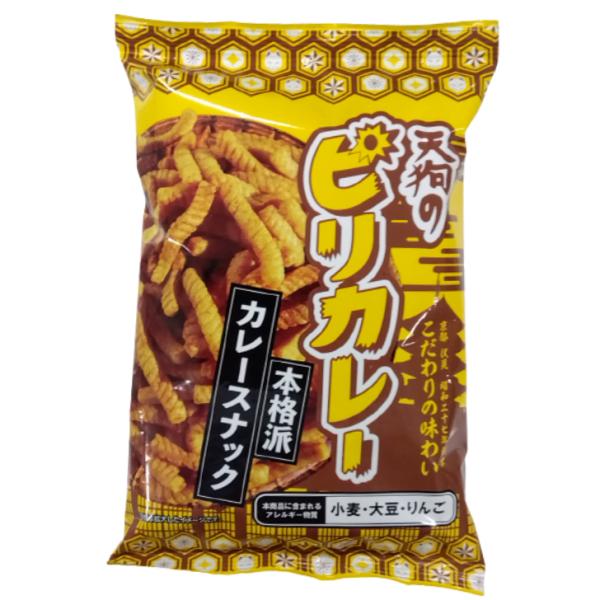 天狗製菓は考えています「安心安全な商品」であること「清潔なところ」で作られていること「美味しい」こといつも頭をひねり続けています。だからこそ出来るこの完成度！ピリッとしたカレー味と香りに中毒者増殖中！賞味期間：製造より120日原材料名：小麦...