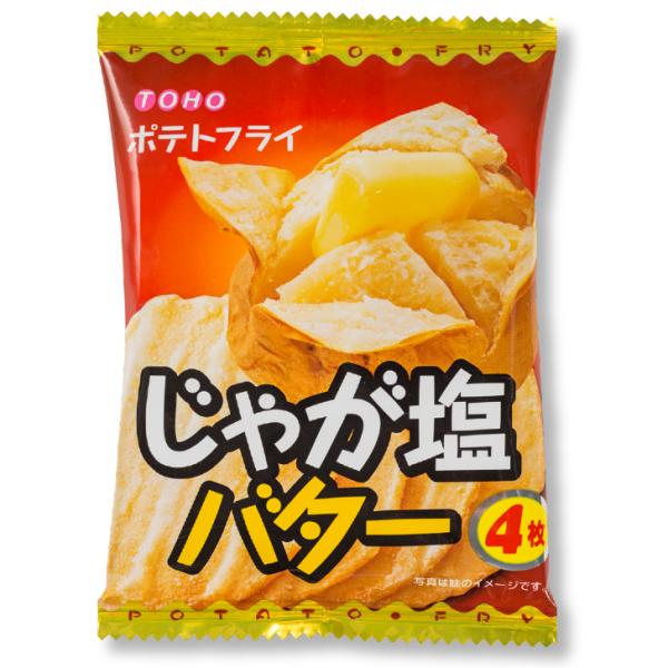 ふかしたジャガイモの上に深い味わいのバターとほんのり塩を利かせた味をイメージしました。賞味期間：製造より180日原材料：小麦粉（国内製造）、植物油脂、砂糖、馬鈴薯（遺伝子組み換えでない）、コーンスターチ（分別生産流通管理品）、食塩、チーズ、...