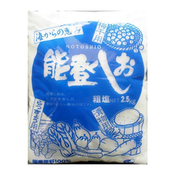 フジソルト 能登しお 2.5Kg ４個（１ケース） 宅配120サイズ フジソルト 能登しお 海水塩 にがり 能登塩 にがり 能登 石川 北陸