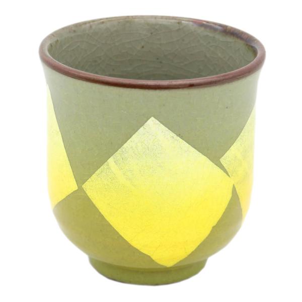 九谷焼湯呑み 九谷焼 湯呑 大 濃い塗り牡丹 裏絵(Kutani teacup)おしゃれ