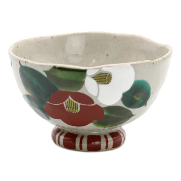 九谷焼 美山窯へご飯碗（ご飯茶碗）紅白玉椿（大）01-222 : 北山堂