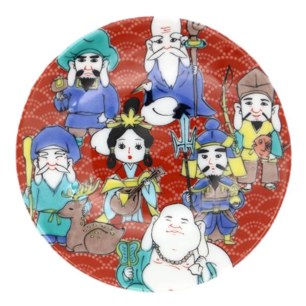 九谷焼 青郊窯吉祥縁起豆皿 七福神KSO-333 : 北山堂 - 通販 - Yahoo