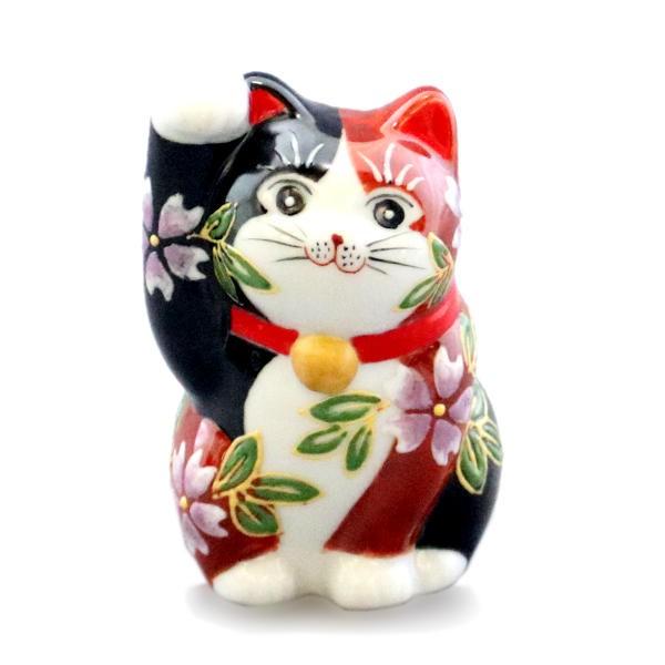 九谷焼招き猫 右手金運招き猫 2 8号赤黒桜盛 Maneki 2119 北山堂 通販 Yahoo ショッピング