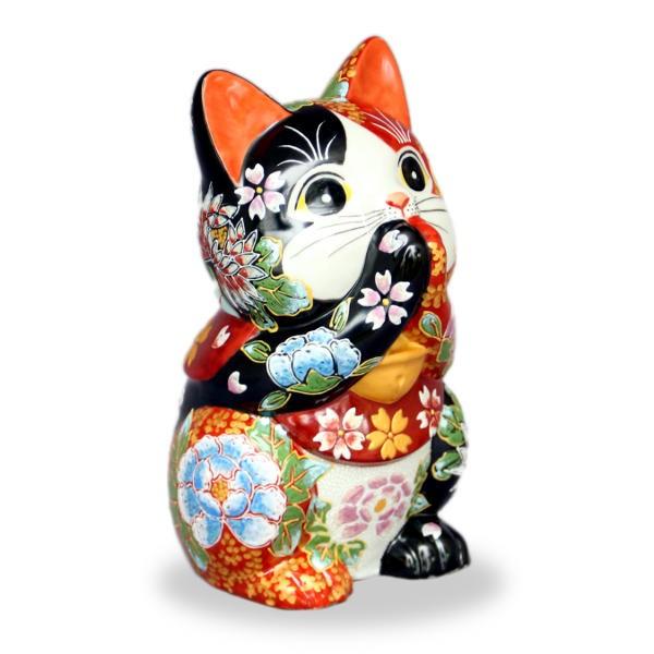 九谷焼お祈り猫 招き猫 7号赤黒盛 Maneki 7007 北山堂 通販 Yahoo ショッピング