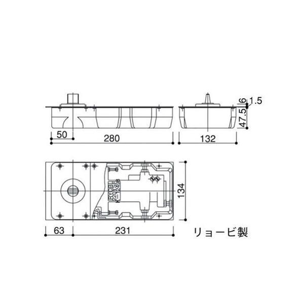 YKKAP住宅部品 フロアヒンジ(HH-5K-12061) : 純正パーツセンター