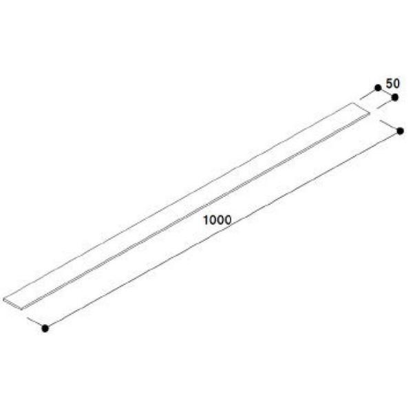 YKKAP 施工調整 スペーサー 20枚(厚さ 1mm 幅 50mm×長さ 1000mm)(2K
