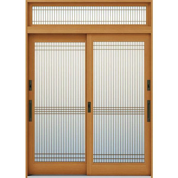 Ykkap玄関 断熱玄関引戸 Diy 工具 れん樹 伝統和風 6尺2枚建 ランマ付 A05 木目柄 複層ガラス 幅1640mm 高2330mm Ykk 断熱玄関引戸 Ykk玄関引き戸 れんじゅ 玄関戸 Des Pa05nlc 02 ノース ウエスト