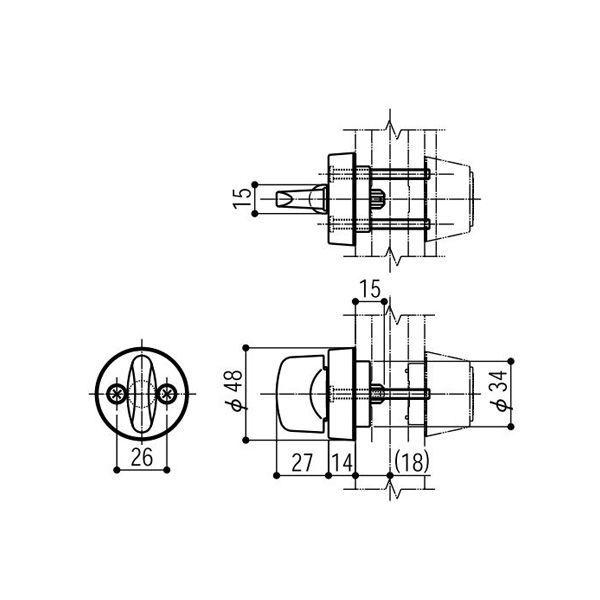 YKK AP փhAp T^[ HH-4K-13843 i vgPD^/Fi[gJD^Ή gPE܂ݕCp hAbNi