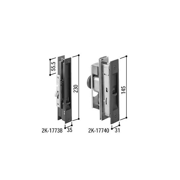 YKK AP 戸先・召合せ 内外締り錠セット(HH-J-0498) 玄関引戸 YKK AP 戸先・召合せ 内外締り錠セット(HH-J-0498) 玄関引戸