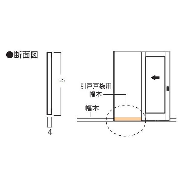 Ykkapオプション 室内引戸 引戸戸袋用幅木 片引き戸 引分け戸用 高さ 35mm 幅10mm Buyee Servicio De Proxy Japones Buyee Compra En Japon