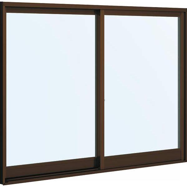 YKKAP窓サッシ 引き違い窓 フレミングJ[Low-E複層ガラス] 2枚建 半外付型：[幅640mm×高570mm]　アルミサッシ　遮熱ガラス　 断熱ガラス　ローイガラス