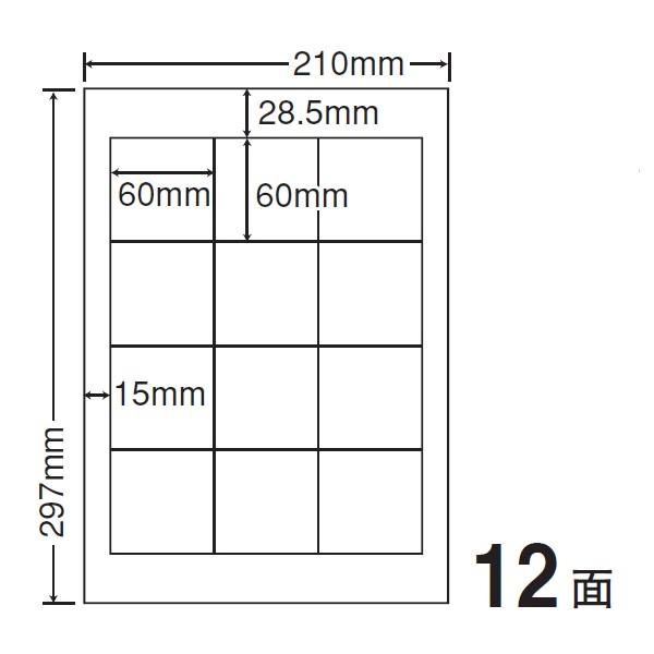 和紙ラベル CWL-2 Ａ４ １２面 マルチタイプ 100枚入