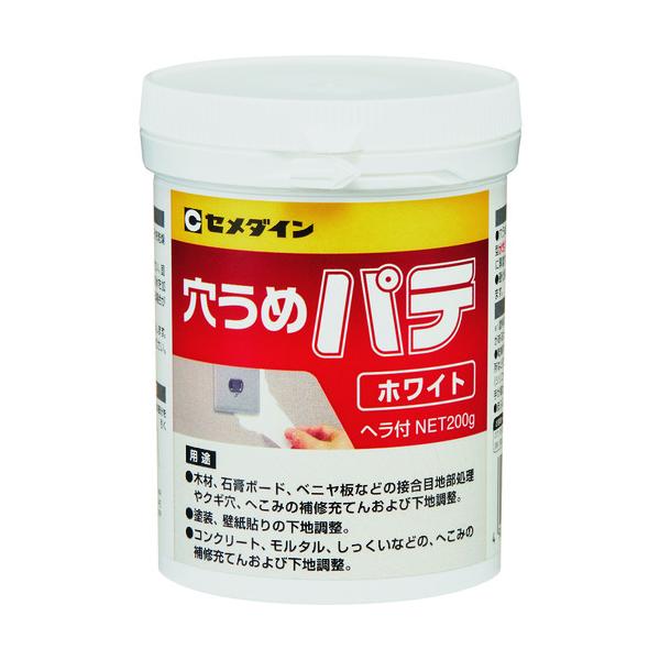 ※商品の詳細はメーカー公式サイトをご覧ください。質量  : 250g【用途】●ベニヤ板、コンクリート、モルタルの凹みに。●木材、石膏ボードの凹みに。【仕様】●色：ホワイト●容量(g)：200●硬化時間（23℃、湿度50％、0.3mm厚）：3...
