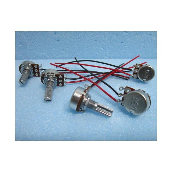 ※※ 回転式ボリューム2kΩ　5個セット　配線/約10cm　可変抵抗　交換用電子部品【新品/未使用】弊社で配線の半田付け商品