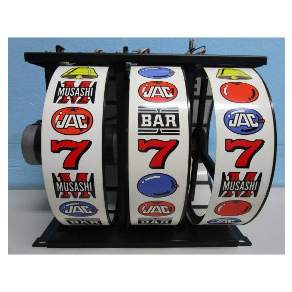 【パチスロ実機の交換用ドラム/リール】メーカー：パイオニア機種名：2.2号機/ムサシ　ドラム/リールです。1年以上前に動作チェックをいたしましたが、クレームの対象となります。ご理解の上でご入札をお願いいたします。古い台の部品ですので、多少の...