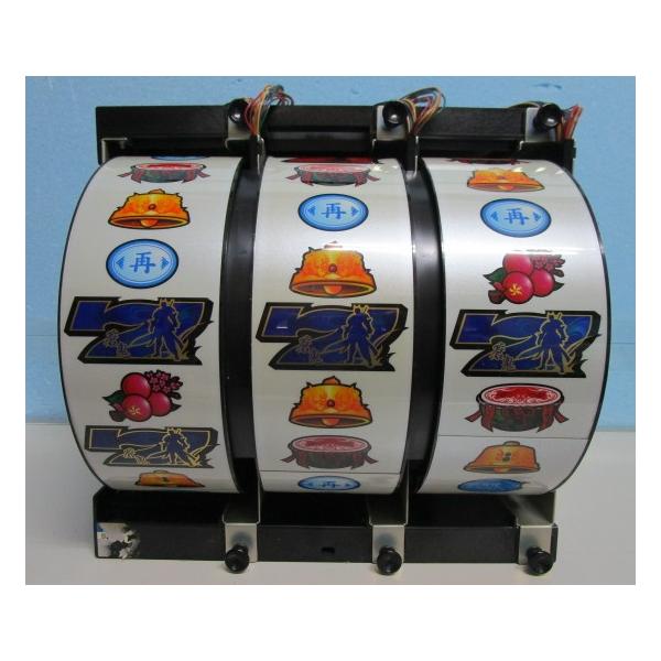 【パチスロ実機の交換用ドラム/リール】メーカー：ロデオ機種名：5号機/新鬼武者　ドラム/リールです。少し傷あり消耗品のLED等の変色に関しては、クレームの対象となります。ご理解の上でご入札をお願いいたします。古く人気のあった台の部品ですので...