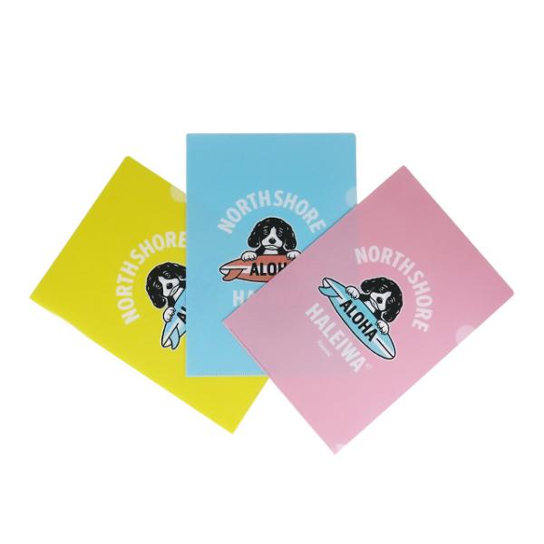 ハワイアン ハレイワ ノースショア A4 クリアファイル サーフィンドッグ ハワイアン雑貨 メール便対応可 ハワイ ハレイワ ハッピーマーケット