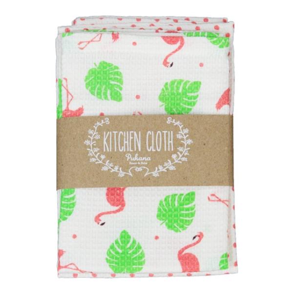 ハワイアン雑貨 インテリア ハワイ 雑貨 ハワイアン キッチンクロス ディッシュクロス フラミンゴ 2枚入り ハワイ 土産 お土産 おみやげ Buyee Servis Zakupok Tretim Licom Buyee Pokupajte Iz Yaponii