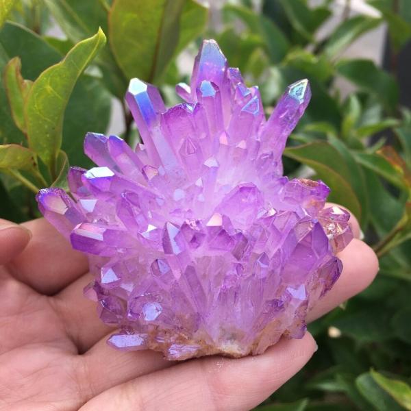 水晶 クラスター 浄化用 インテリア用 パワーストーン 珍しい美しい紫色の炎のオーラ Buyee Servis Zakupok Tretim Licom Buyee Pokupajte Iz Yaponii