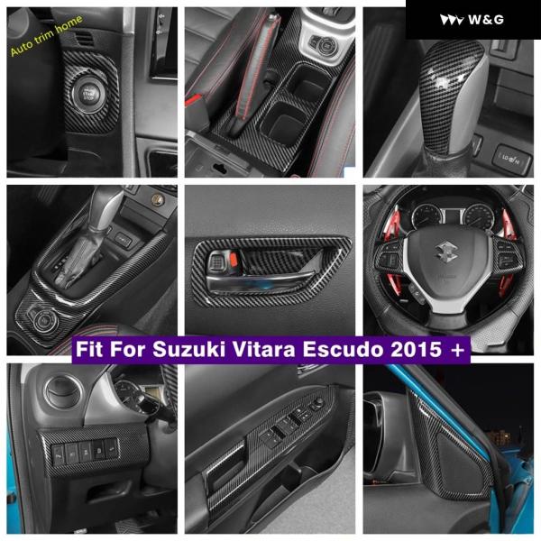並行輸入品ピラーAスピーカーエアACライトコントロールパネルカバートリムスズキビターラエスクード2015 - 2022カーボンインテリアアクセサリー