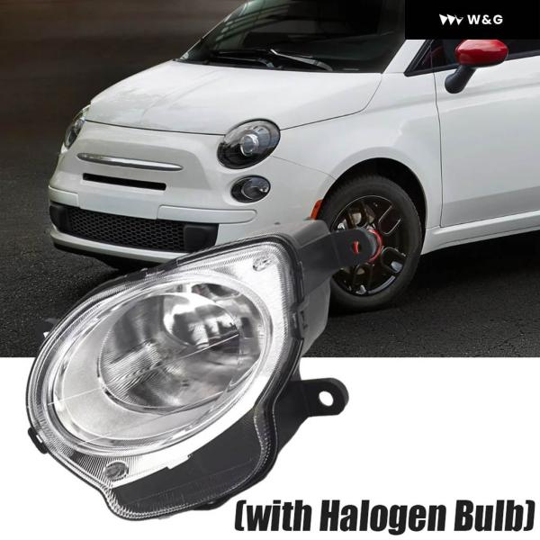 並行輸入品51786772 51786771 フロント左/右 LED ヘッドライト フロントランプ ケース ハロゲン バルブ フィアット 500 500C 20