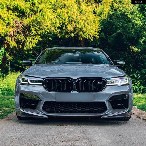 並行輸入品 BMW F90 M5 LCI 2021-2024 セダン 4ドア M5 コンペティション用 フロント バンパー サイドスポイラー リップコーナー