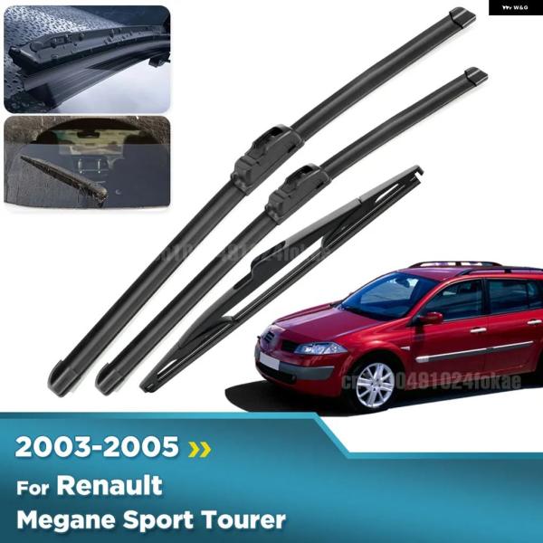 並行輸入品 ルノーメガーヌスポーツツアラー 2003-2005 2004 ワイパー フロントリア ワイパー ブレード フロントガラス 2 4 インチ 1 8 イ