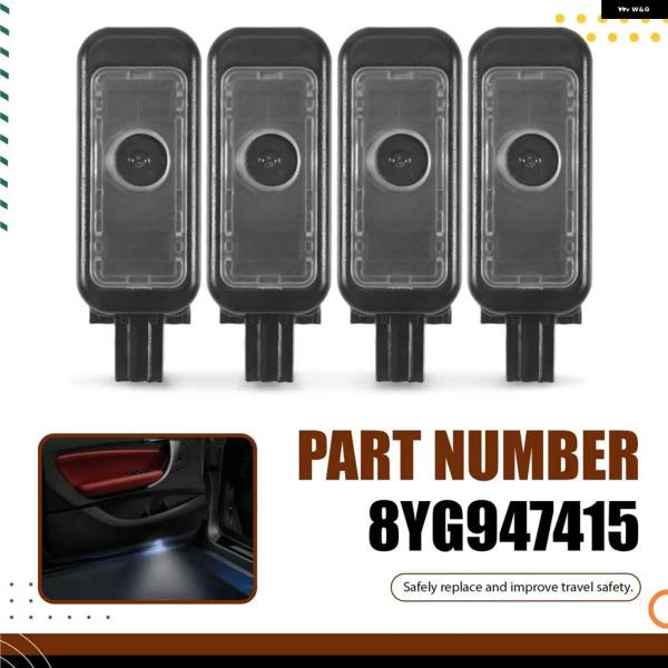 並行輸入品 アウディ A3 A4 A5 Q3 Q2 Q5 4個 4 リング LED プロジェクション ドアライト メイン 車内ライト