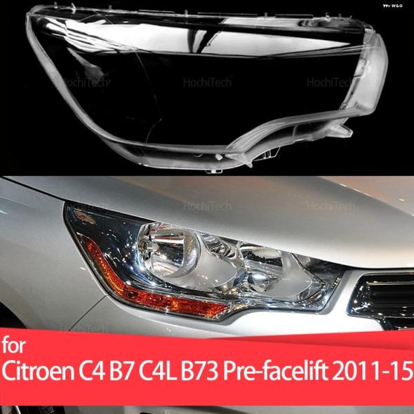 並行輸入品 シトロエン C4 B7 C4L B73 前期型 2011-2015 PC レンズ カバー 耐熱性 クリア フロント ヘッドライト カバー プロテクタ