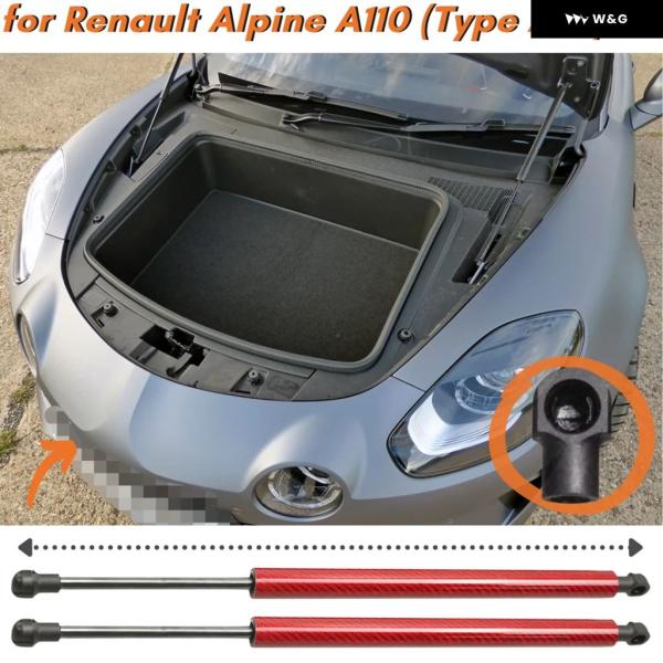フロントラゲッジストラット ルノー アルピーヌ A110 タイプ AEF クーペ 2017年以降 リフト サポート ガス スプリング ショック アブソーバー