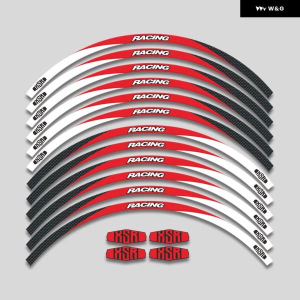 ヤマハ XSR155 XSR700 XSR900 XSR 155 700 900 17インチ オートバイ バイク ステッカー リムタイヤ デカール ホイール 反射ストライプセット カスタム パーツ アクセサリーHign-concerned ...