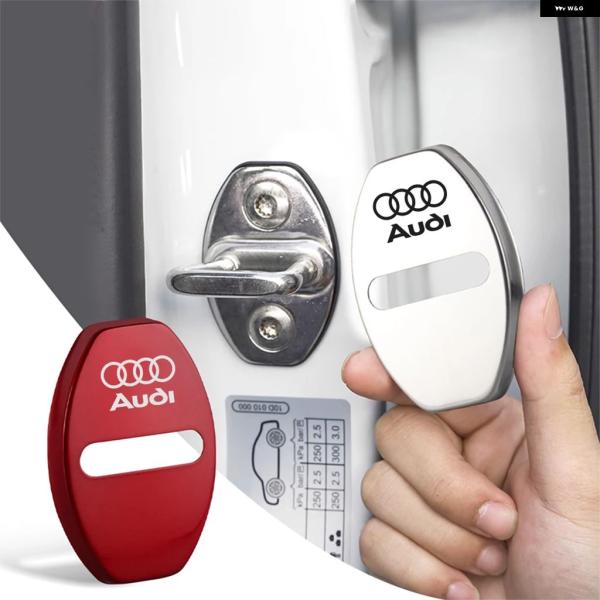 並行輸入品 4個 ドアロック 装飾 カバー アウディ SLINE C7 A1 Q2 Q3 Q5 A4 B7 B8 B9 A3 8P 8V 8L A5 A6 C6