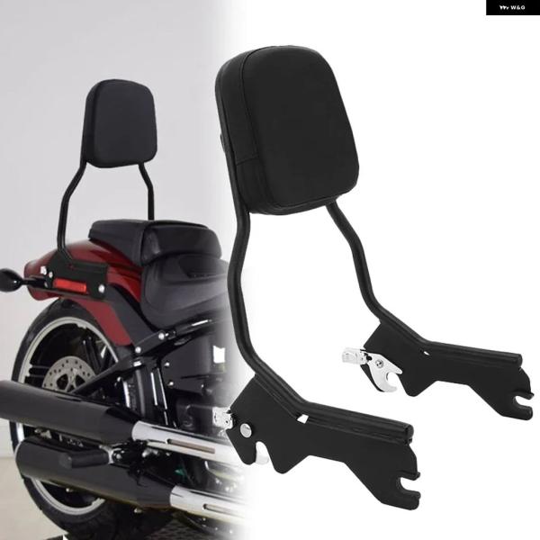 並行輸入品 オートバイ リアパッセンジャー着脱式 シーシーバー バックレスト ハーレー ダビッドソン ソフテイル スリム ストリートボブ デラックス 2018-2022