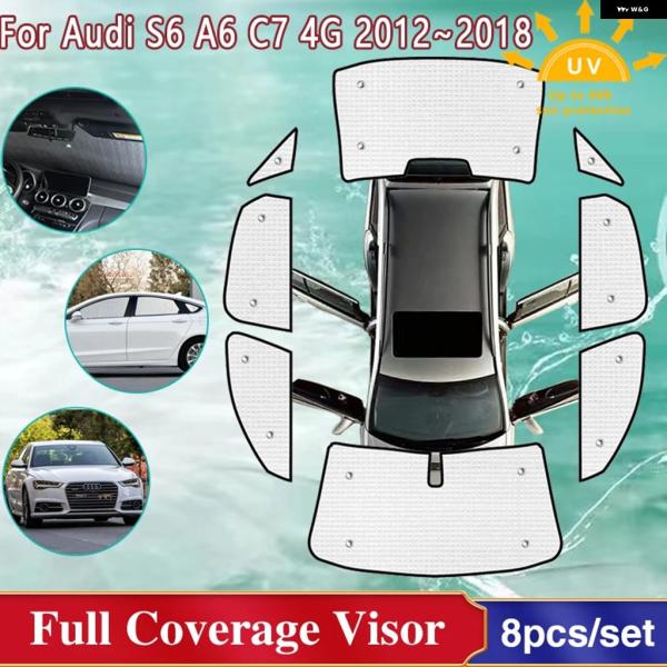 並行輸入品 アウディ S6 C7 アウディ A6 C7 4G 2012 2018 フロントガラス SUNES WINDOWS 太陽 UV バイザー 2013 -