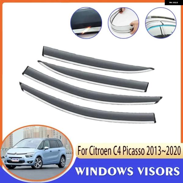 並行輸入品 シトロエン グランド C4 スペースツアラー 2013〜2020 2014 2015 2016 車用ウィンドウバイザー フロントガラス レインガード