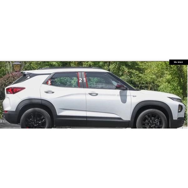 並行輸入品 シボレー トレイルブレイザー 2019-2021 車用ウィンドウセンター ピラー ステッカー トリム 装飾 フィルム 6個セット