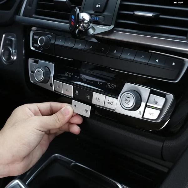 並行輸入品 BMW 3シリーズ F30 F31 F34 2013-2019 シルバー 車用セントラル コントロール エアコン ショートカットデジタル ボタン カバー トリム ステッカー