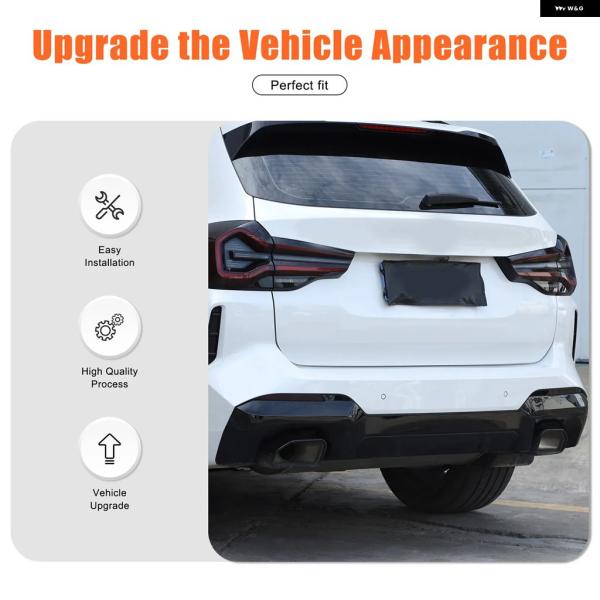 並行輸入品 ABSスモークブラックカーリア フォグライト カバー BMW X3 G01 2022-2023 車テール フォグランプ トリム