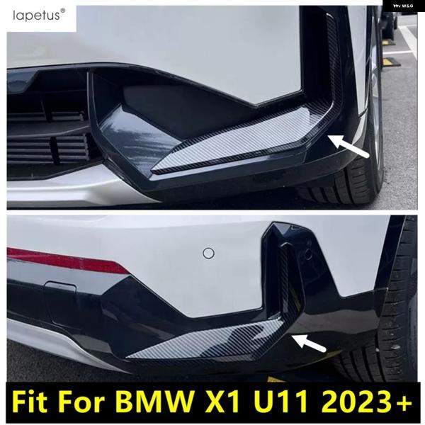 並行輸入品 BMW X1 U11 2023 - 2025用 フロント/リア バンパー フォグランプ コーナー ストリップ アイブロウ カバー トリム ブラック/