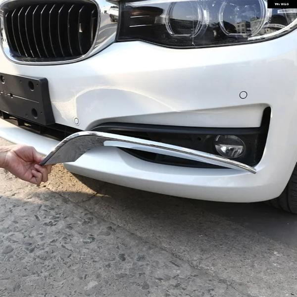 並行輸入品 BMW F34 3シリーズ GT グランツーリスモ 2013-2018用 ABSクロームフロント フォグランプ ストリップ トリム セット カー 2