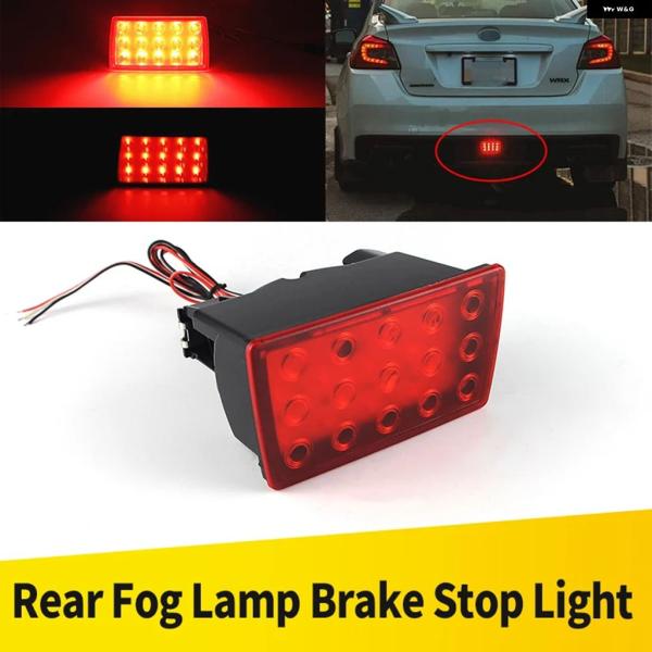 並行輸入品 スバル WRX STI XV インプレッサ 12V ブラック/レッド レンズ LED リア フォグランプ ブレーキストップ テールライト カーアクセ