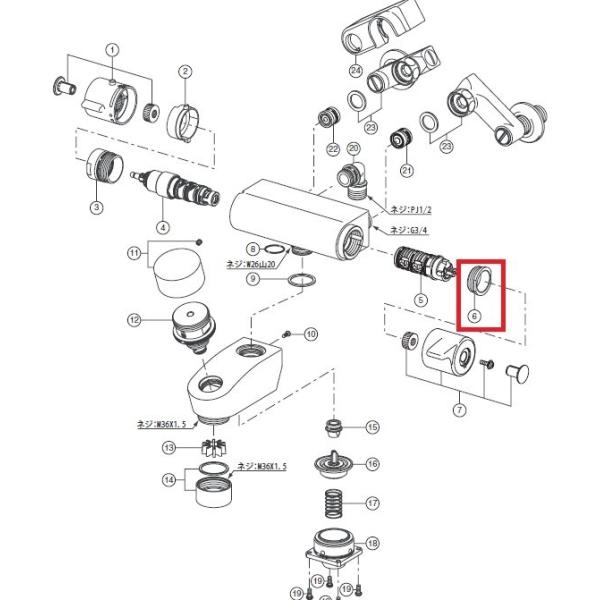 LIXIL(INAX) BF-2141T�p�Œ�i�b�g 37-1059