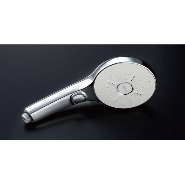 リクシル 止水付き シャワーヘッド LIXIL・INAX スイッチ付エコアクアシャワーSPA〈メタル調