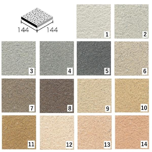 MA-150/1〜14[ケース（50枚入り）]　メシア 150角平(144×144×11mm)　久松製陶 美濃焼タイル　屋内壁 屋内床 浴室壁 屋外壁 屋外床 タイル　日本製