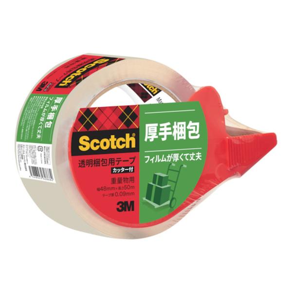 他サイト： (あわせ買い1999円以上で送料お得)3M スコッチ 透明梱包用テープ 315DSN 48mmX50m 重量物梱包用 カッター付の商品画像